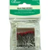 Clover Boxed Silk Pins – Red/White Heads – 100 Piece