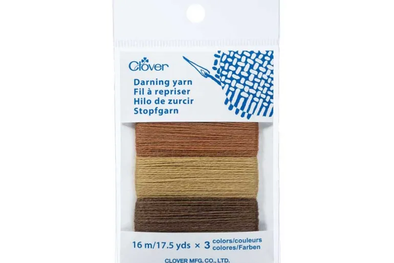 Clover Darning Yarn Grey/Dark Grey/Black