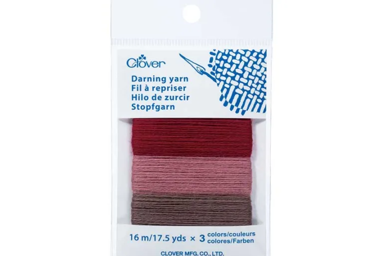 Clover Darning Yarn Grey/Dark Grey/Black