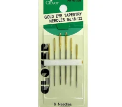 Clover Hand Needle – Gold Eye Tapestry – #18/22 – 6 Piece