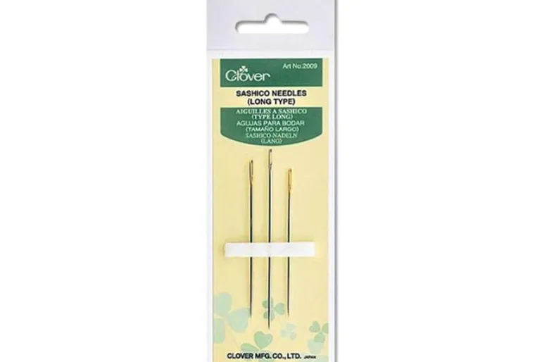Clover Needlecrafts Sashiko Gold Eye Needles 8 Assorted
