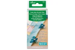 Clover Triple Wide Wonder Clips 12ct Blue