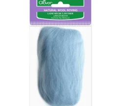 Clover Wool Roving – 0.3oz – Light Blue