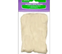 Clover Wool Roving – 0.3oz – Off-White
