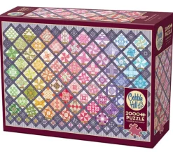 Cobble Hill Puzzle Four Square Quilt Blocks – 2000 Piece