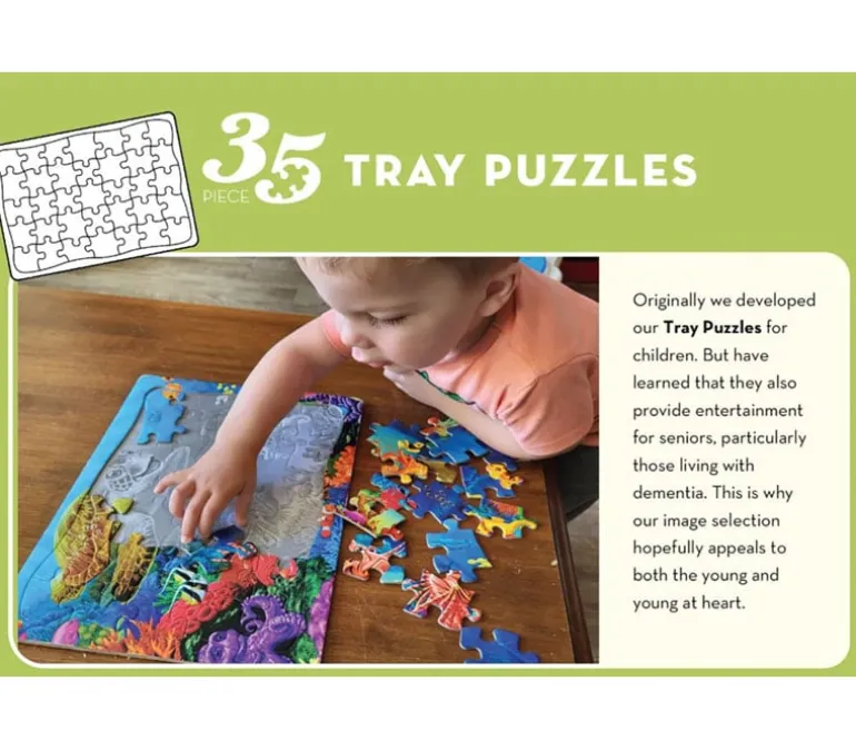 Cobble Hill Puzzle Tray Chestnut and Acorn – 35 Piece