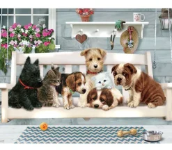 Cobble Hill Puzzle Tray Porch Swing Buddies – 35 Piece