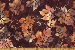 Coffee Shop Batiks Leaves in Pecan