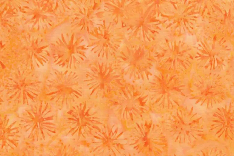 Colorburst Batik Lily Floral on Cornmeal Yellow