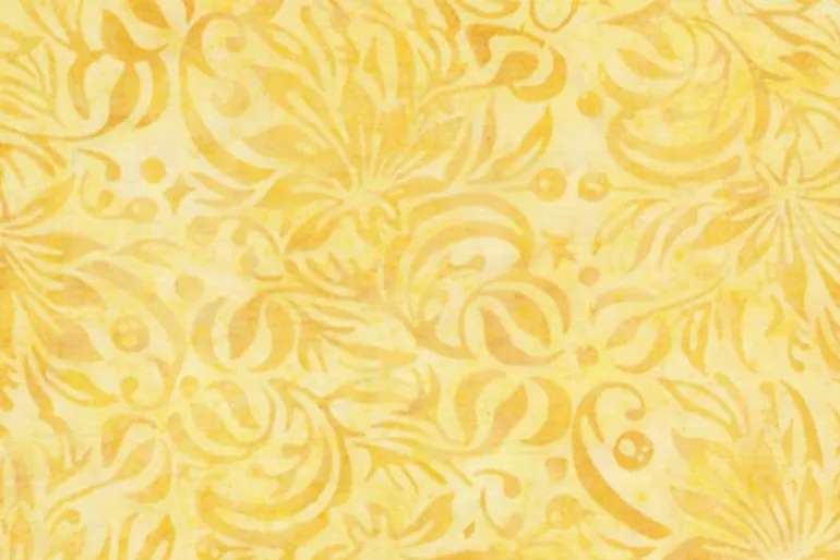 Colorburst Batik Lily Floral on Cornmeal Yellow