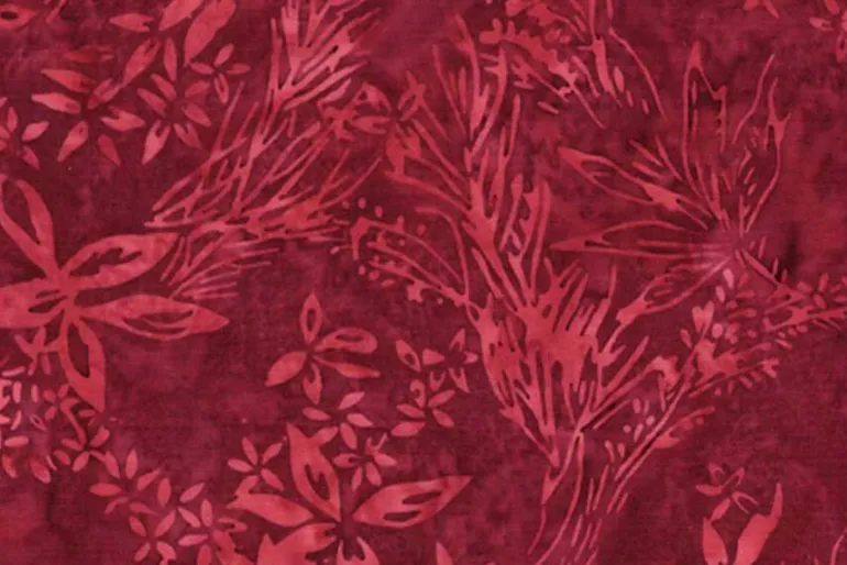 Colorburst Batik Wildflowers in Cherry Red