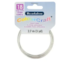 ColourCraft Wire Silver Coil 18 Gauge – 3 Yards