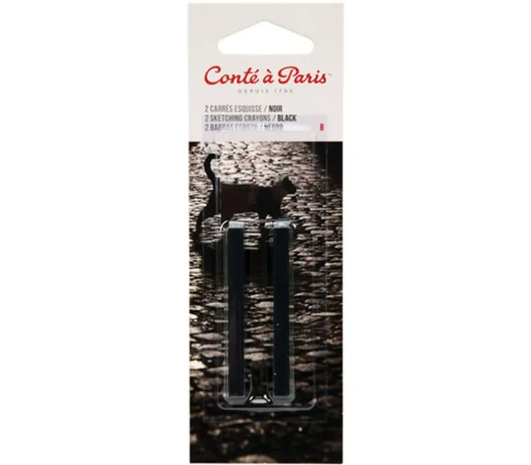 Conte Crayon – Black B – 2 Piece