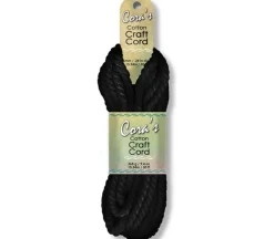 Cora’s Cotton Craft Cord – Black – 6mm – 50 feet