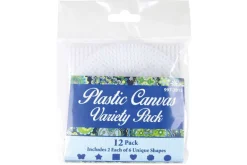 7 Count Plastic Canvas Sheets, 12-in by 18-in, Clear, 3 pack