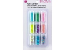 CousinDIY Glitter Assortment 9/Pkg-Pastel