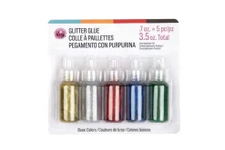 CousinDIY Glitter Glue 0.7oz 5/Pkg-Neon