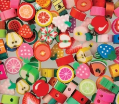 Craft Beads Clay Shapes – Pink Mix – 120 Pieces