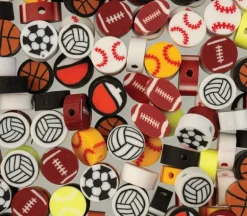 Craft Beads Clay Shapes – Red Mix – 120 Pieces