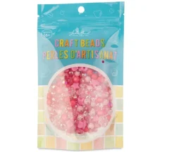Craft Beads Disc Mix – Pink – 72g