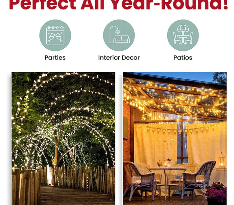 Craft Bright Lights – 100 Count – Indoor/Outdoor String Lights