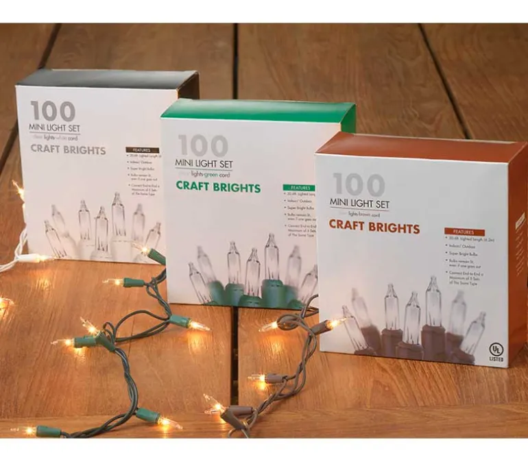 Craft Bright Lights – 100 Count – Indoor/Outdoor String Lights
