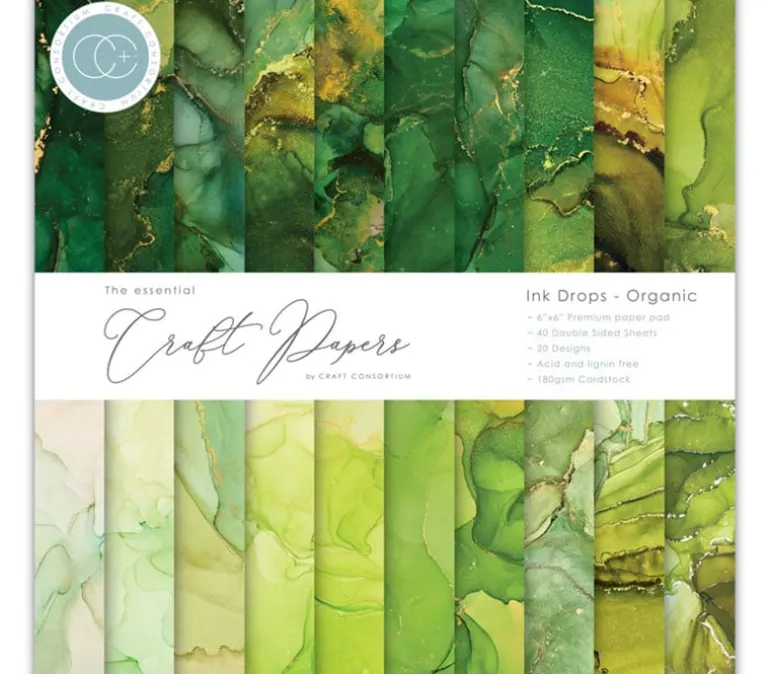 Craft Consortium Paper Pad – 6×6 – Ink Drops Dusk
