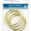 CraftMedley Brass Rings – 2-inch – 4 Piece