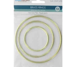 CraftMedley Brass Rings – 3 Piece