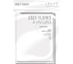 Craft Perfect Card Blanks US A2 Set – Bright White 10ct.