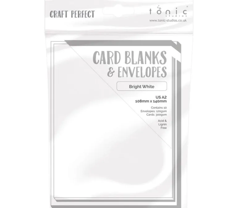 Craft Perfect Card Blanks US A2 Set – Bright White 10ct.