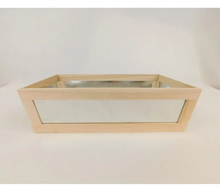 Crate with Galvanized Front – Medium