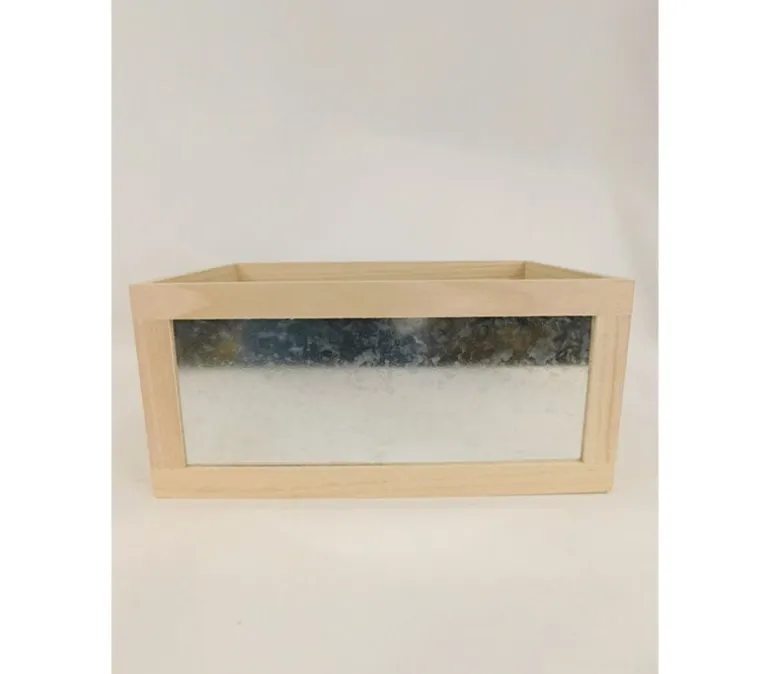 Crate with Galvanized Front – Medium