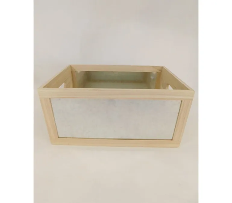 Crate with Galvanized Front – Large