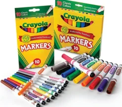 Crayola Classic Broad Marker Set – 10 Piece