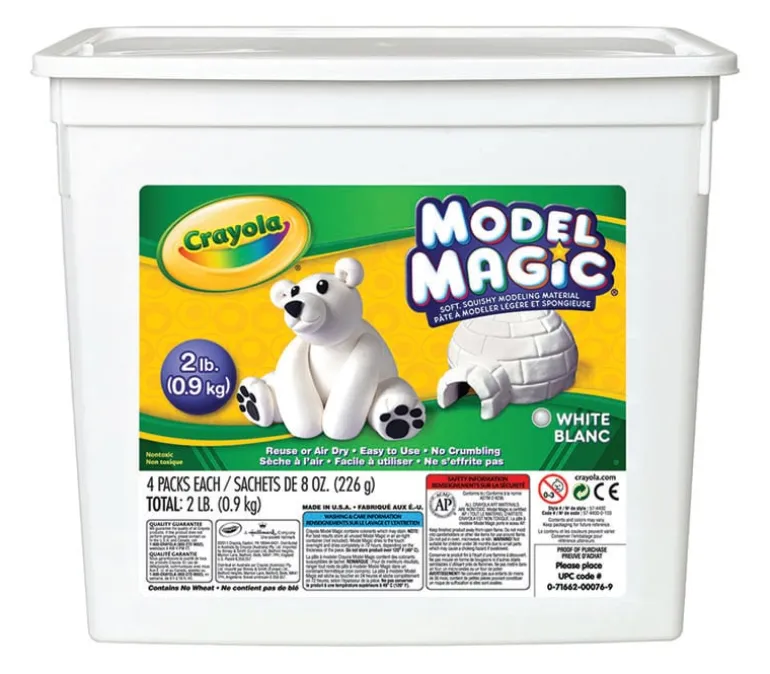 Crayola Model Magic Air Dry Clay – White – 2-pound Tub