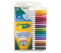 Crayola Washable Super Tips Markers – 20 Piece