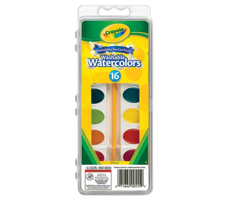 Crayola Washable Watercolor Set – 16 Piece