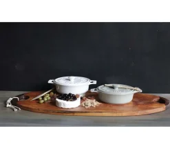 Creative Co-Op Brie Baker with Lids and Spreader – 1 Baker
