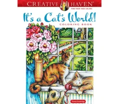 Creative  Haven – It’s A Cat’s World! Coloring Book