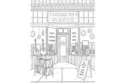 Creative Haven – Storefronts Coloring Book