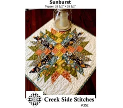 Creek Side Stitches Sunburst Tabletopper Quilt Pattern #CSS352
