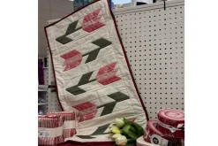 Creek Side Stitches Tulip Time Table runner Quilt Pattern. #CSS343