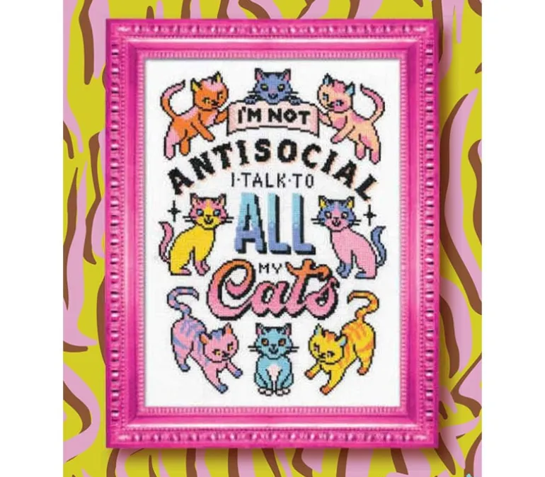 Cross Stitch with Cattitude by Emma Congdon