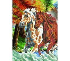 Crystal Art Diamond Painting Notebook Kit – Wild Horses