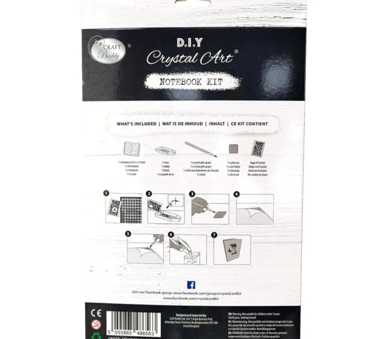 Crystal Art Diamond Painting Notebook Kit – Lunar Wolf