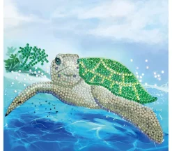Crystal Art Diamond Painting Card Kit – Turtle Paradise