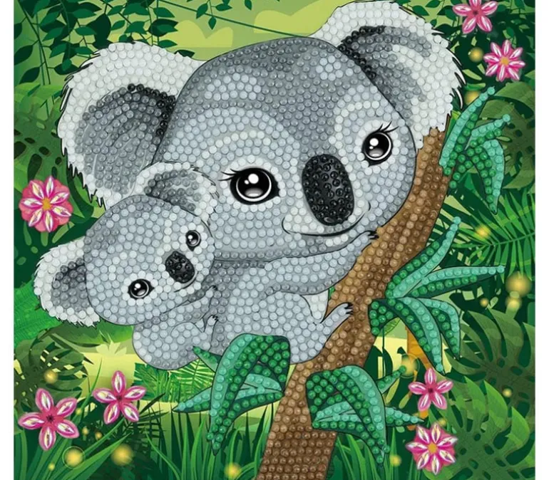Crystal Art Diamond Painting Card Kit – Koala Hugs