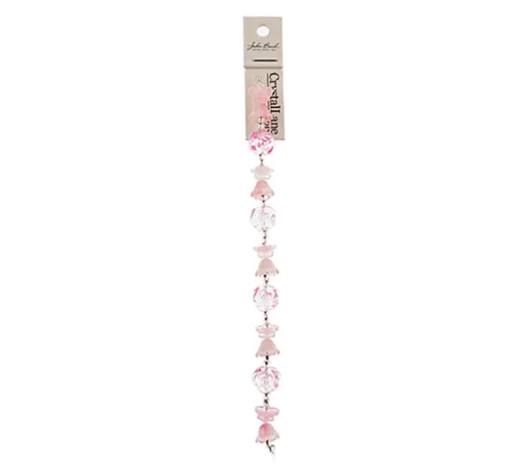 Crystal Lane DIY Flower 7-inch Bead Mix Bead Strands DIY Flower Pink- Rose Tulip Flower