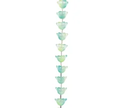 Crystal Lane DIY Flower 7-inch Bead Mix Bead Strands DIY Flower Green & Blue- Mix